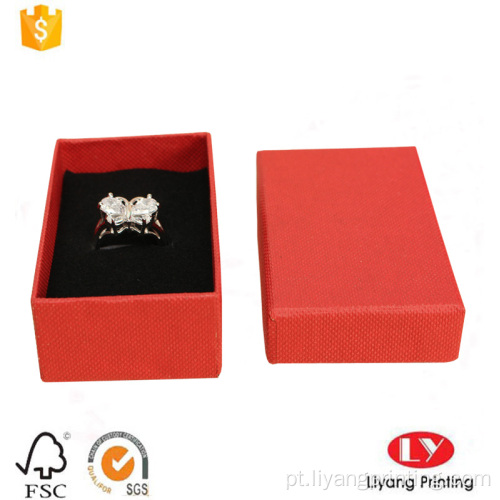 Caixa de presente de embalagem de papel de jóias de anel personalizado